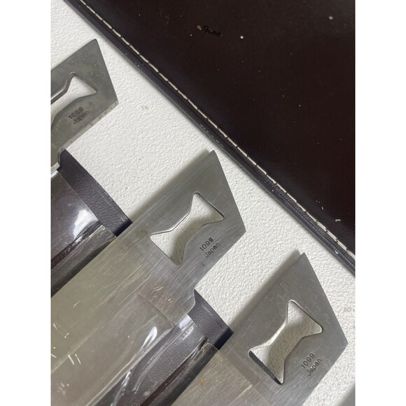 KERSHAW/KAI Blade-Trader model 1099 Wooden Handle, 6 Knives, case, papers. 1980s - Picture 3 of 9